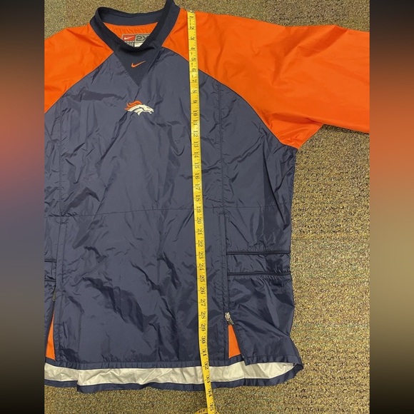 Vintage Denver Broncos windbreaker men XXL pullover center swoosh jacket 90s NFL - Picture 7 of 14